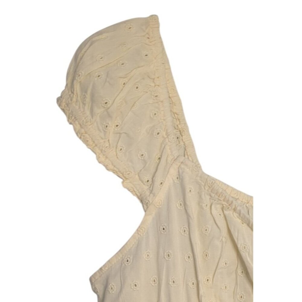 Old Navy Cream Floral Mini Dress Women's Size XL tall coquette babydoll sundress - Picture 5 of 13